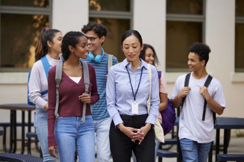 group of students at school